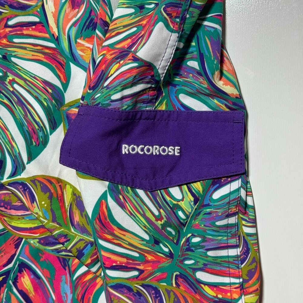 Rocorose Women's Quick Dry Drawstring Board Shorts Purple leaf Board Shorts L - Picture 3 of 6